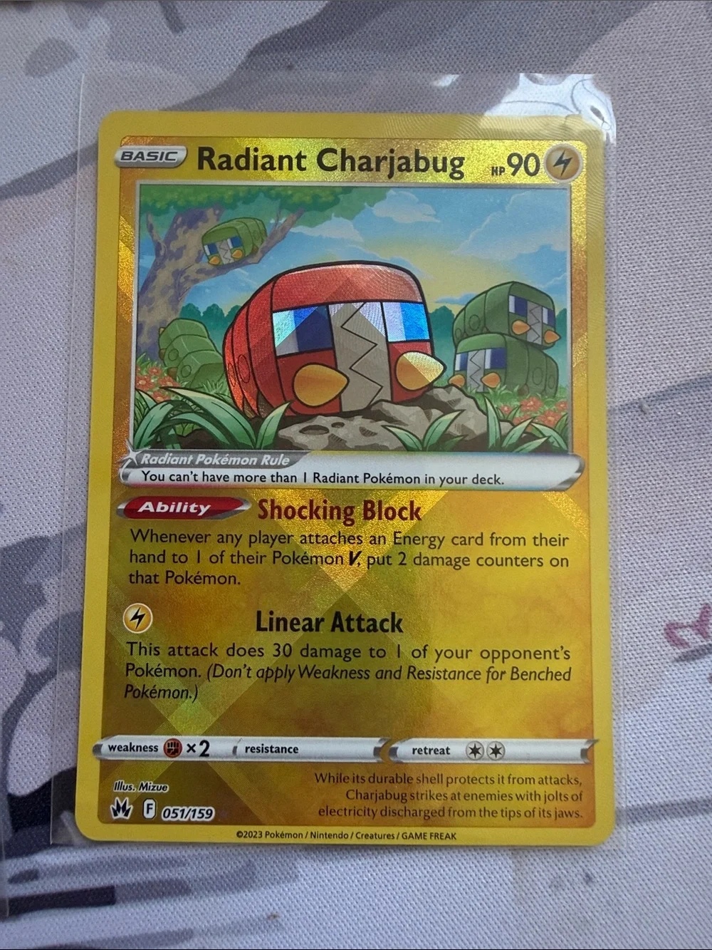 Grubbin Charjabug & Vikavolt Evolution Lot | Radiant Reverse Holo Pokémon ✨5/$25
